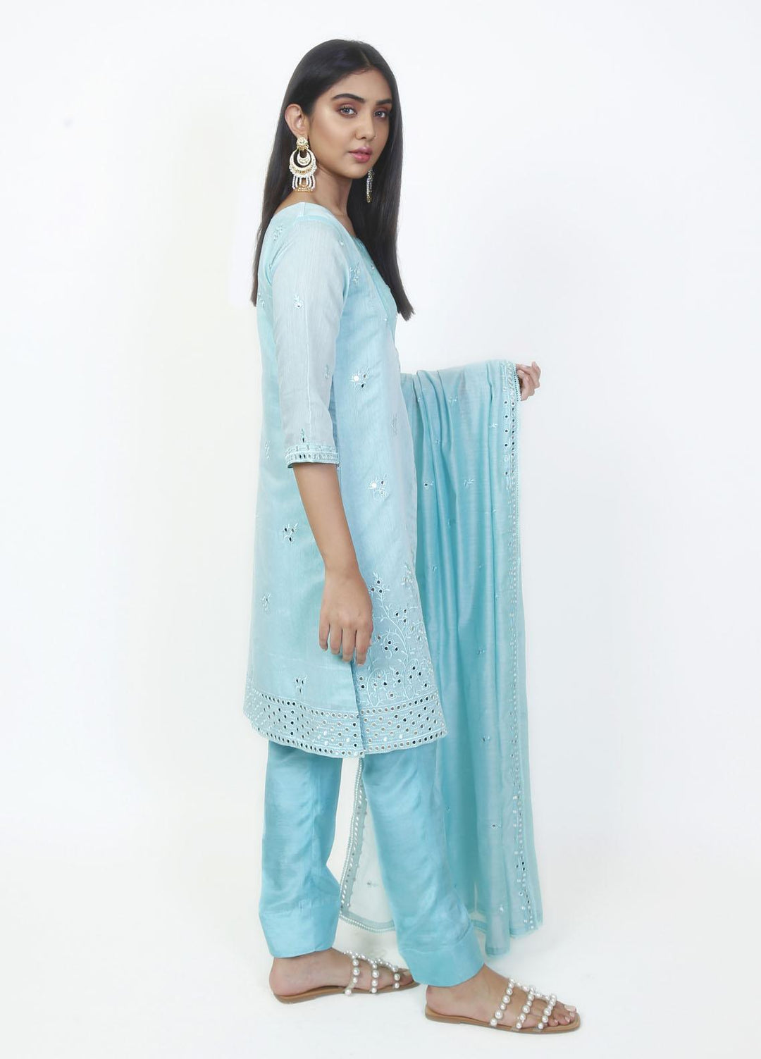 Fashion Porters Luxury Pret Embroidered Cotton Net 4 Piece Dress SUS22-TM6