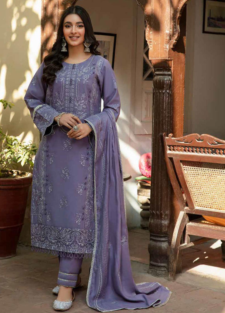 Tassawur By Florent Embroidered Karandi Suits Unstitched 3 Piece FL23T FL-1A - Winter Collection