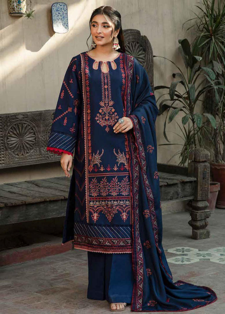 Tassawur By Florent Embroidered Karandi Suits Unstitched 3 Piece FL23T FL-2B - Winter Collection