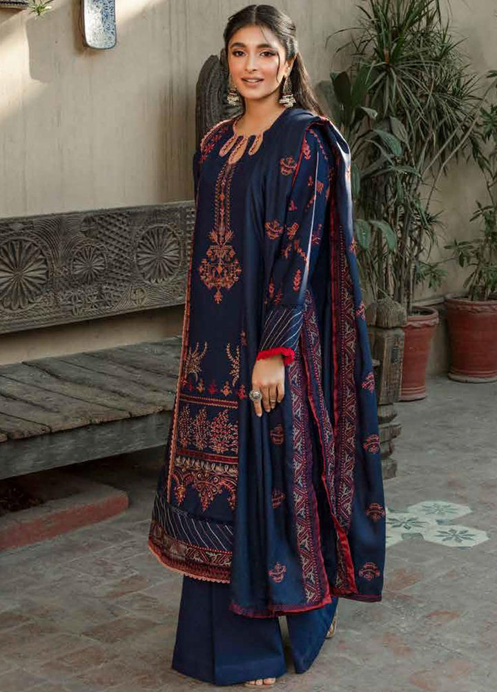 Tassawur By Florent Embroidered Karandi Suits Unstitched 3 Piece FL23T FL-2B - Winter Collection