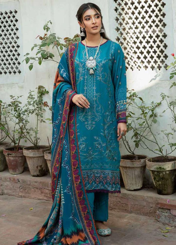 Tassawur By Florent Embroidered Karandi Suits Unstitched 3 Piece FL23T FL-6A - Winter Collection