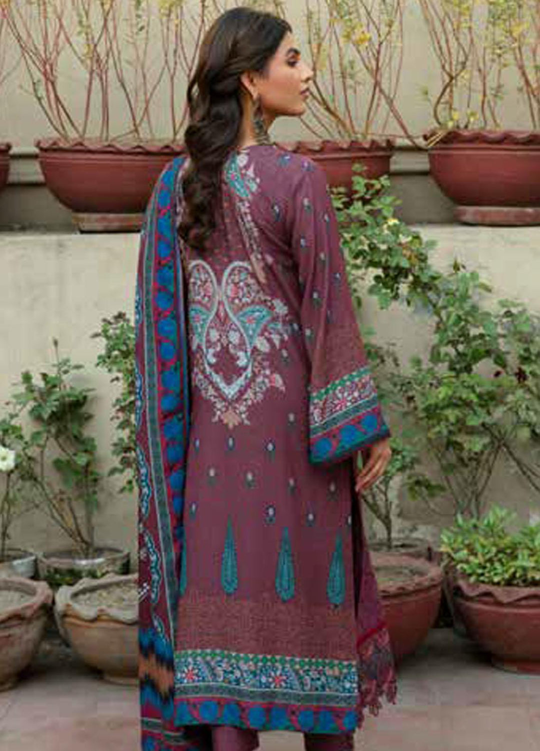 Tassawur By Florent Embroidered Karandi Suits Unstitched 3 Piece FL23T FL-6B - Winter Collection