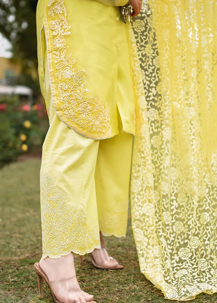Tassawur Pret Embellished Organza Cotton 3 Piece Suit Classic Tuscany
