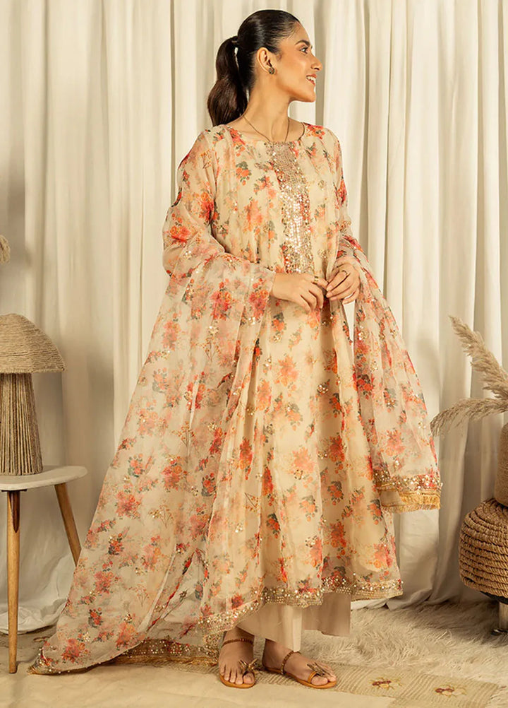 Tassels Pret Embroidered Organza 3 Piece Suit Larisa