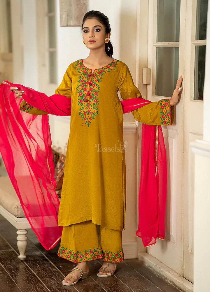 Tassels Pret  Raw Silk 3 Piece Arzoo (M)
