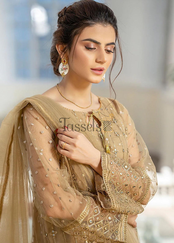 Tassels Pret  Raw Silk 3 Piece Gul