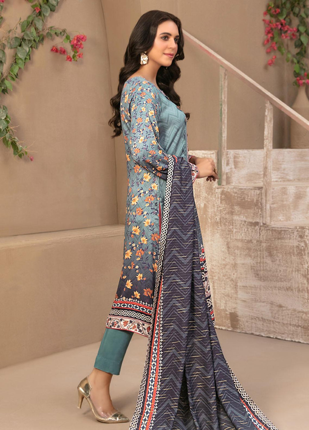Tawakkal Fabrics Printed Satin Suits Unstitched 3 Piece TWF23ST D-9742 - Winter Collection