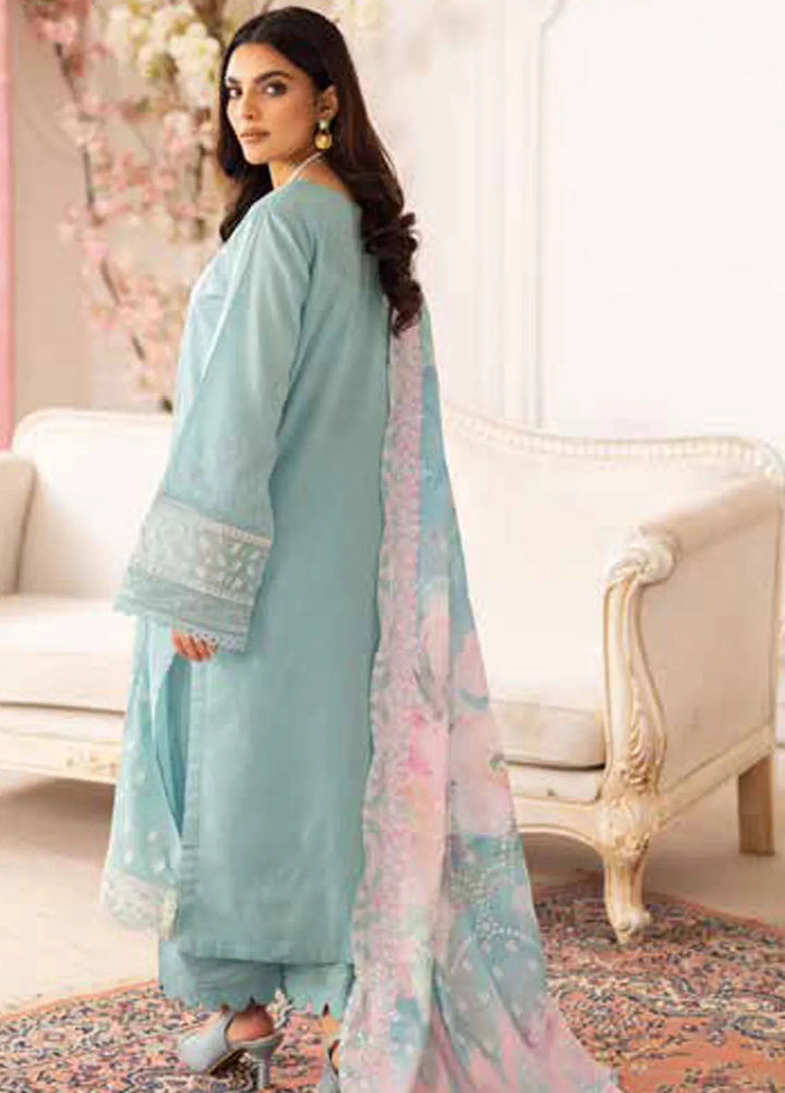 Tehzeeb by Riaz Arts 3 piece Lawn Suit Unstitched RA25TU TL-433 - Summer Collection