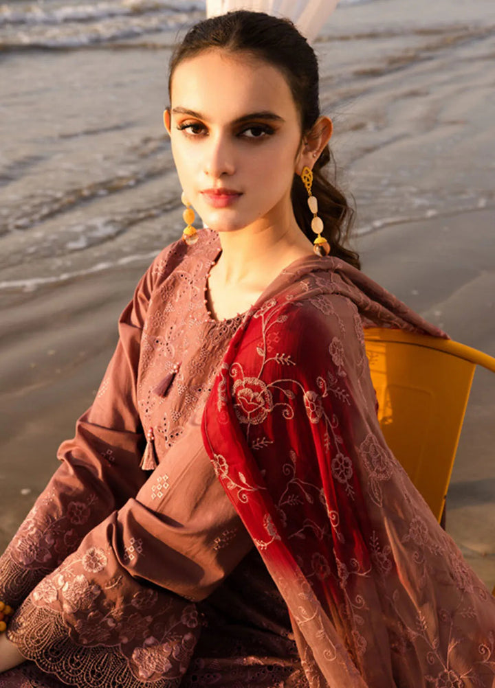 Tehzeeb by Riaz Arts Chikankari Lawn Suits Unstitched 3 Piece RA25TCL TL-428 - Summer Collection