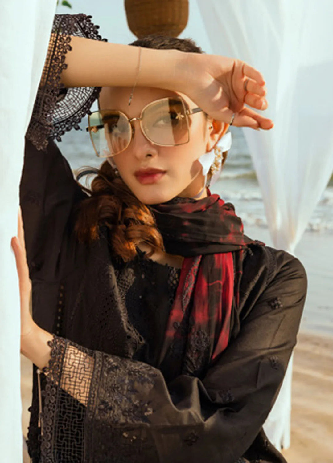 Tehzeeb by Riaz Arts Chikankari Lawn Suits Unstitched 3 Piece RA25TCL TL-429 - Summer Collection