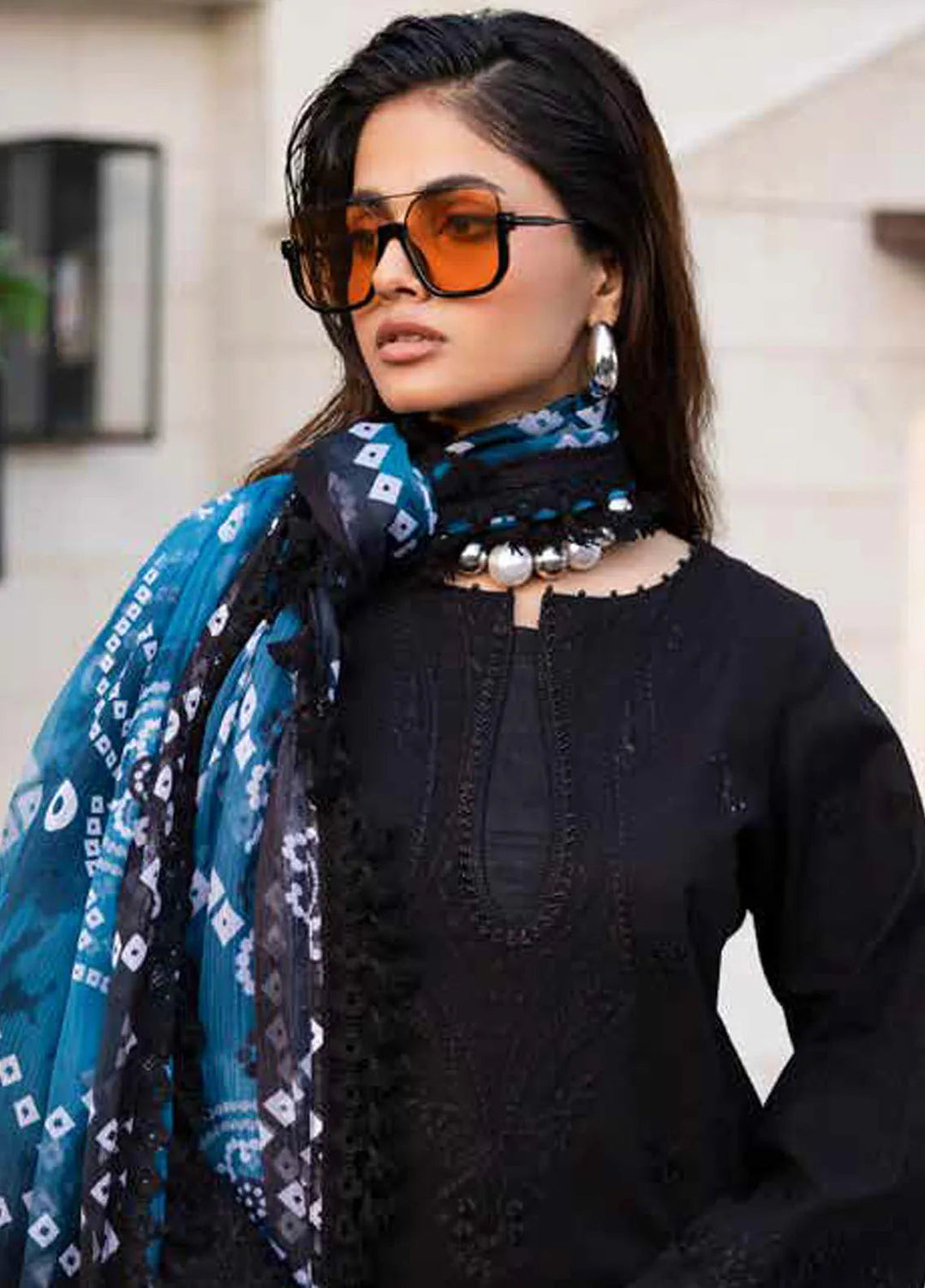 Tehzeeb by Riaz Arts Chikankari Lawn Suits Unstitched 3 Piece RA25TEC TL-448 - Summer Collection