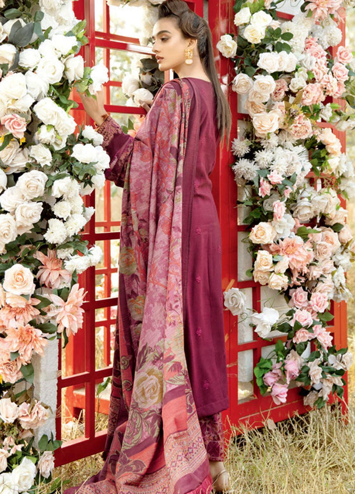 Tehzeeb by Riaz Arts Embroidered Leather Peach Suits Unstitched 3 Piece RA21TL LP-09 - Winter Collection