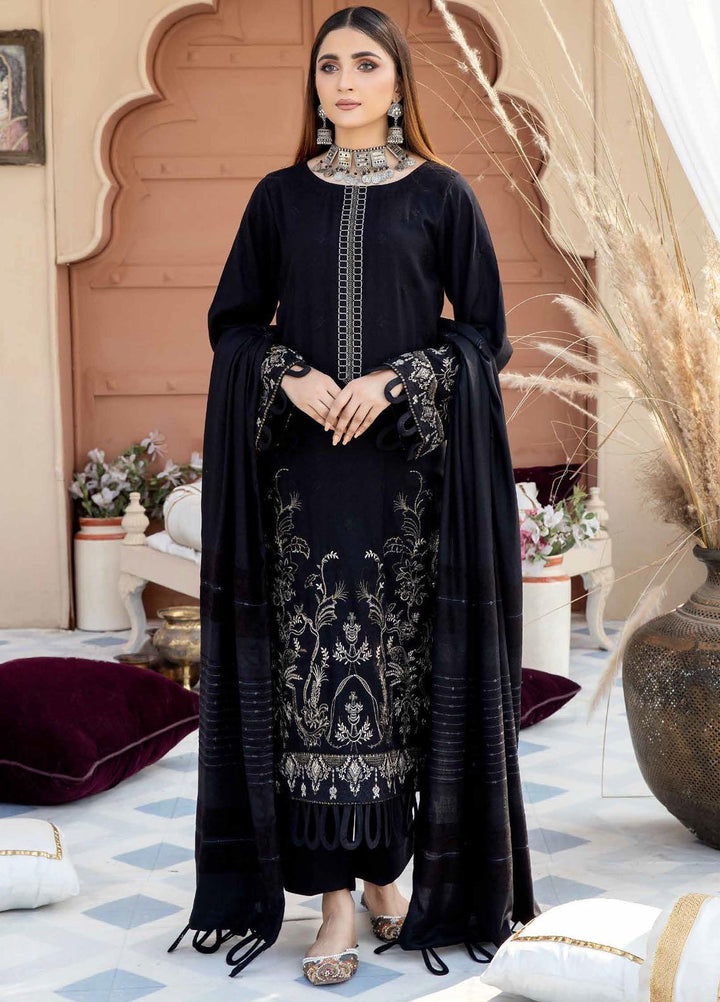 Tehzeeb By Riaz Arts Embroidered Leather Peach Suits Unstitched 3 Piece RA22TL4 TL-51 - Winter Collection