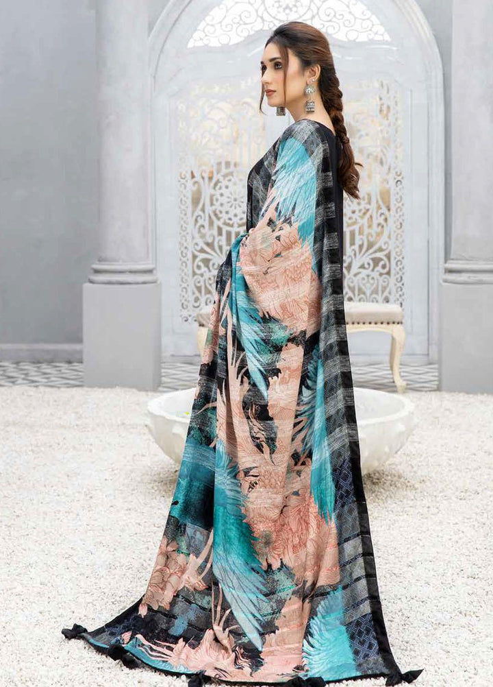 Tehzeeb By Riaz Arts Embroidered Leather Peach Suits Unstitched 3 Piece RA22TL5 TL-121 - Winter Collection