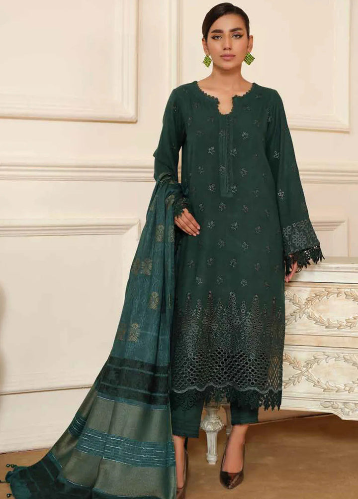 Tehzeeb By Riaz Arts Embroidered Leather Peach Suit Unstitched 3 Piece RA24TW TL-268 - Winter Collection