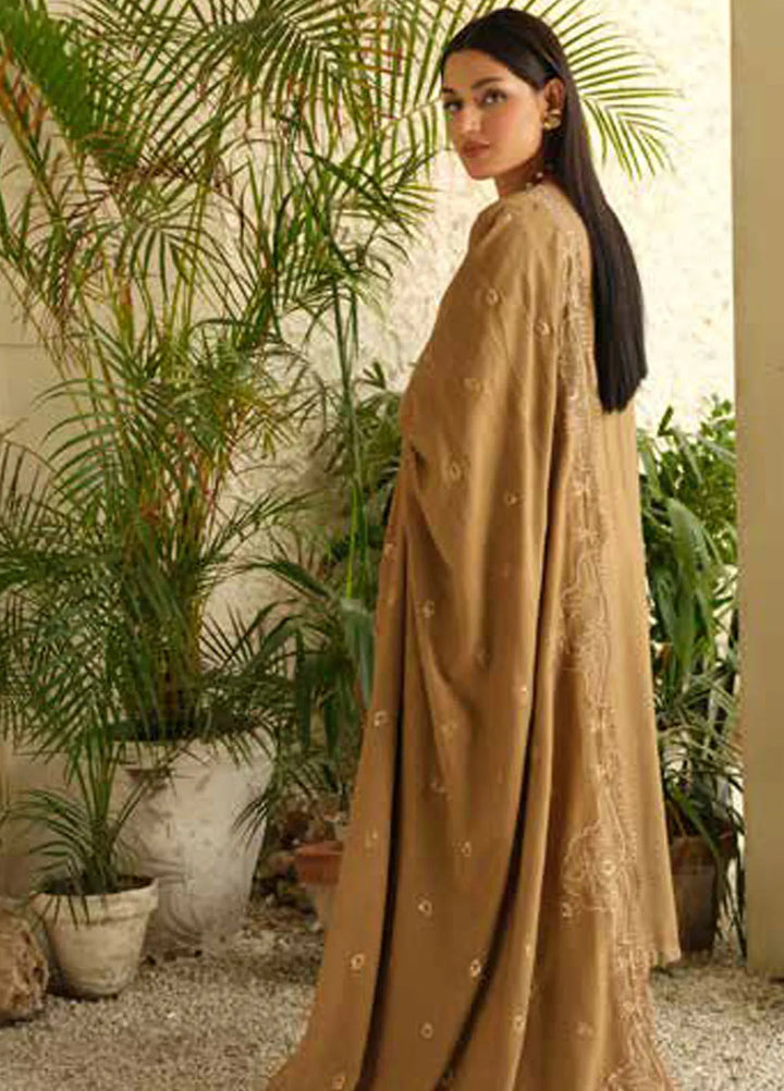 Tehzeeb by Riaz Arts Embroidered Leather Peach Suits Unstitched 3 Piece RA24ULP TL-291 - Winter Collection