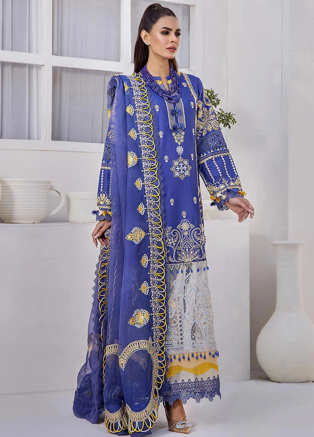 Tessa Embroidered Lawn Suit Unstitched 3 Piece TS24F Auroras Secret - Festive Collection