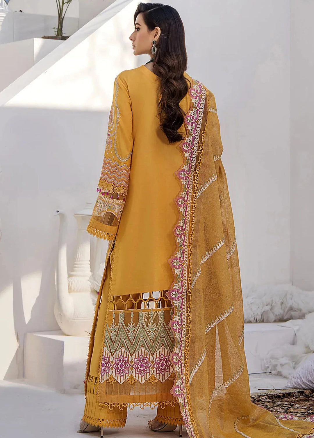 Tessa Embroidered Lawn Suit Unstitched 3 Piece TS24F Sunlit Serenity - Festive Collection