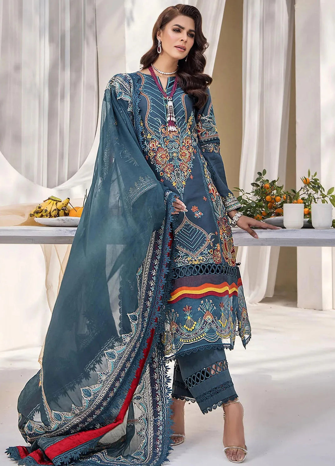 Tessa Embroidered Lawn Suit Unstitched 3 Piece TS24F Symphony Of Dawn - Festive Collection