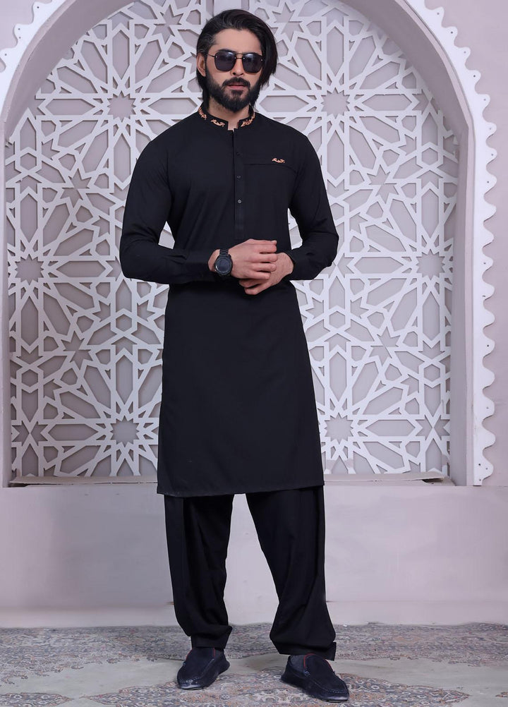 The Great Master (TGM) Wash N Wear Festive Kameez Shalwar for Men -  Black Panther