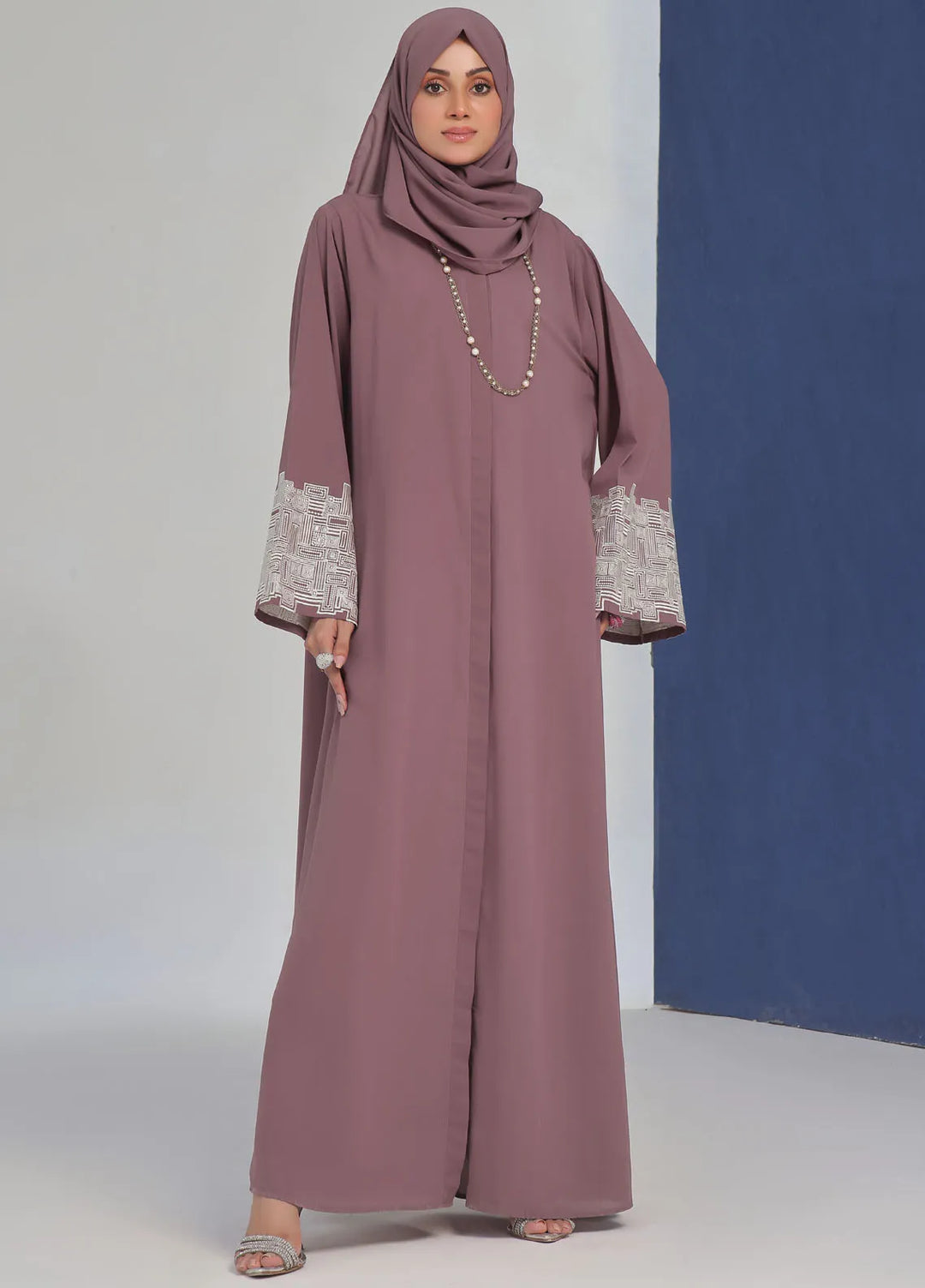 TGM Pret Embroidered Georgette Abaya Samaira