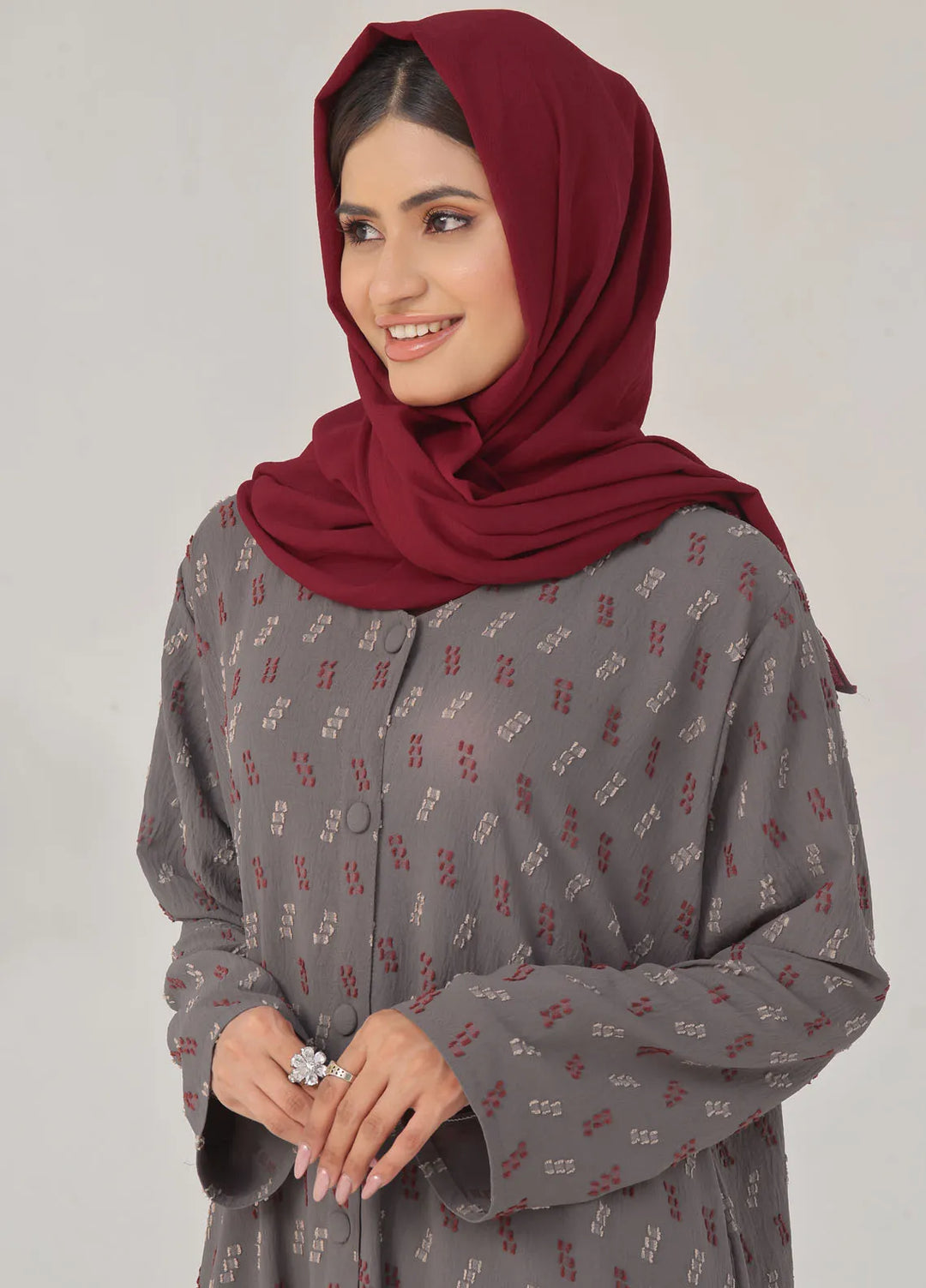 TGM Pret Plain Cypress Abaya Pashmina