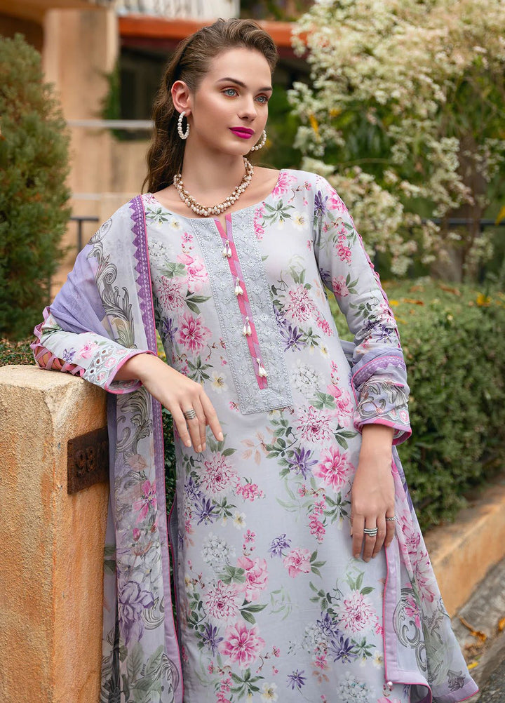 The Enchanted Garden by Gulaal Embroidered Lawn Suits Unstitched 3 Piece GL24EG D-03 Violette - Summer Collection