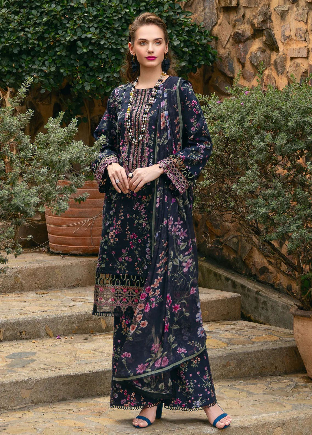The Enchanted Garden by Gulaal Embroidered Lawn Suits Unstitched 3 Piece GL24EG D-10 Alanya - Summer Collection
