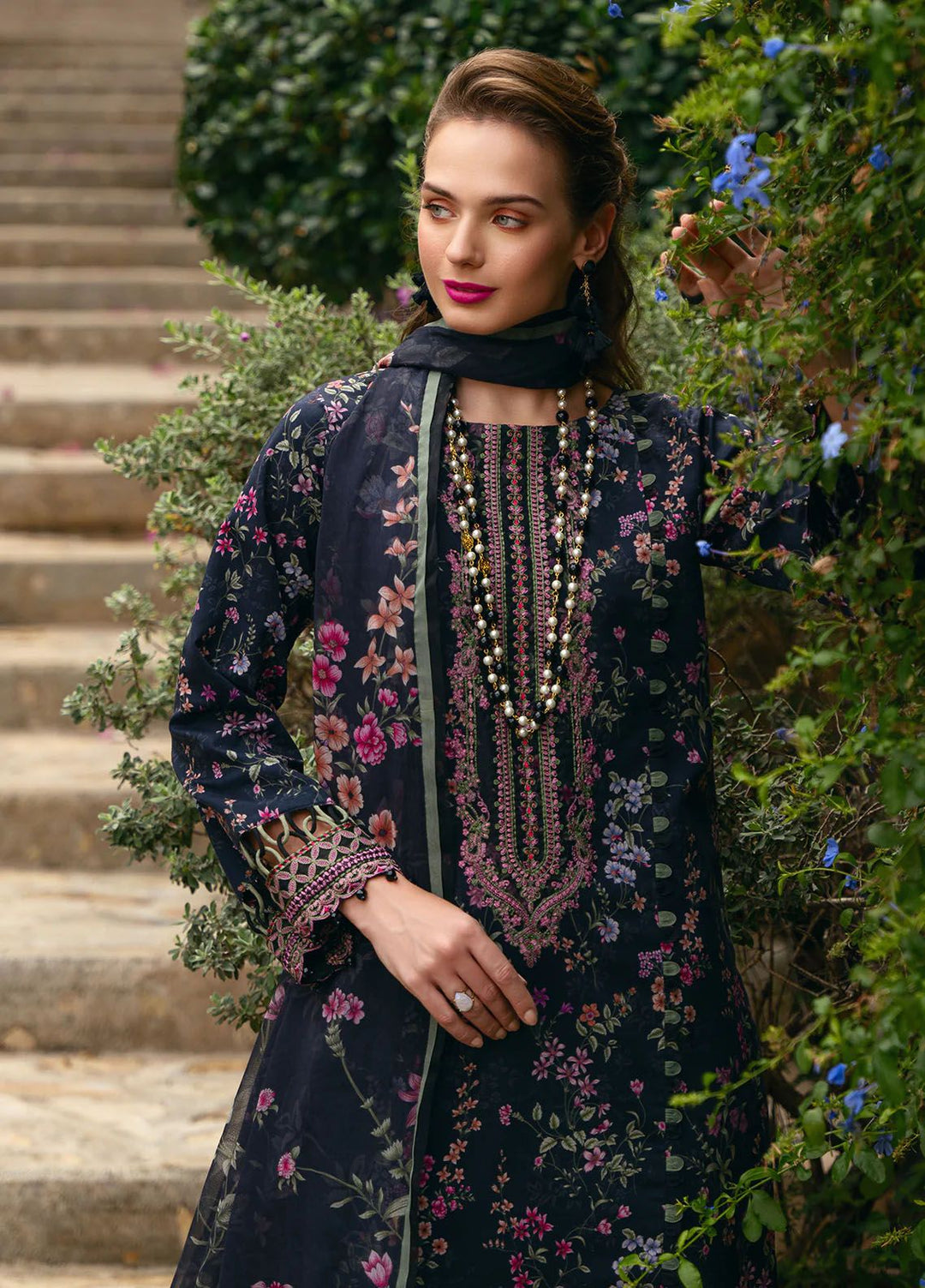 The Enchanted Garden by Gulaal Embroidered Lawn Suits Unstitched 3 Piece GL24EG D-10 Alanya - Summer Collection