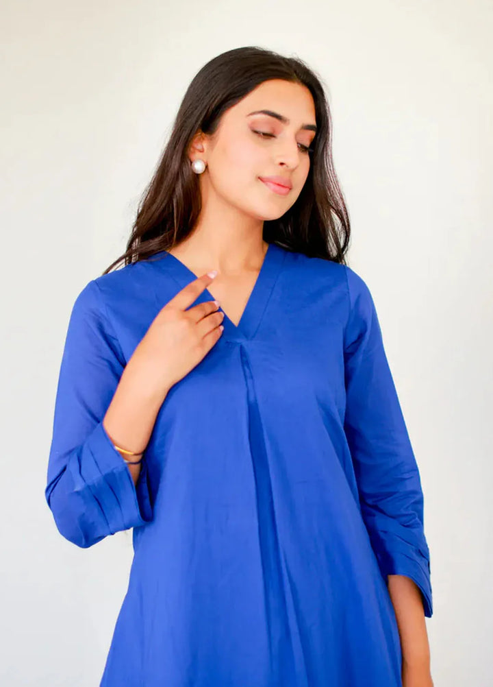 The Girl Store Pret Solid Linen 2 Piece Suit Azure