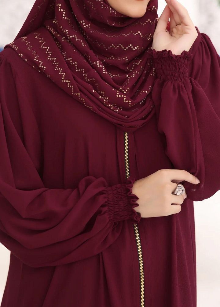 The Great Master (TGM)  Nida Front Open Zipper Style Abaya Samar