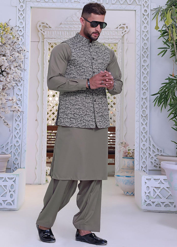 The Great Master (TGM) Suiting Festive 3 Piece Waistcoat Suit for Men -  Hunter Green