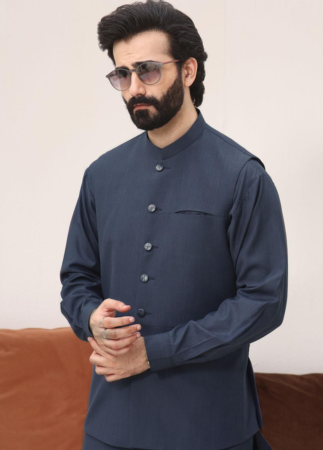 The Great Master (TGM) Blended Formal 3 Piece Suit for Men -  Moonlight Blue