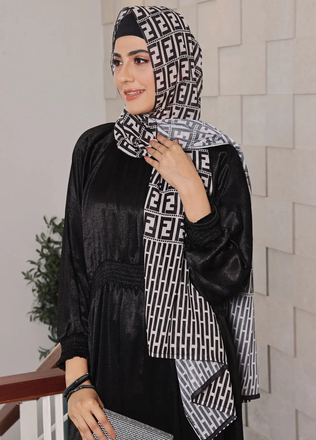The Great Master (TGM)  Georgette Front Open Style Abaya Aiza