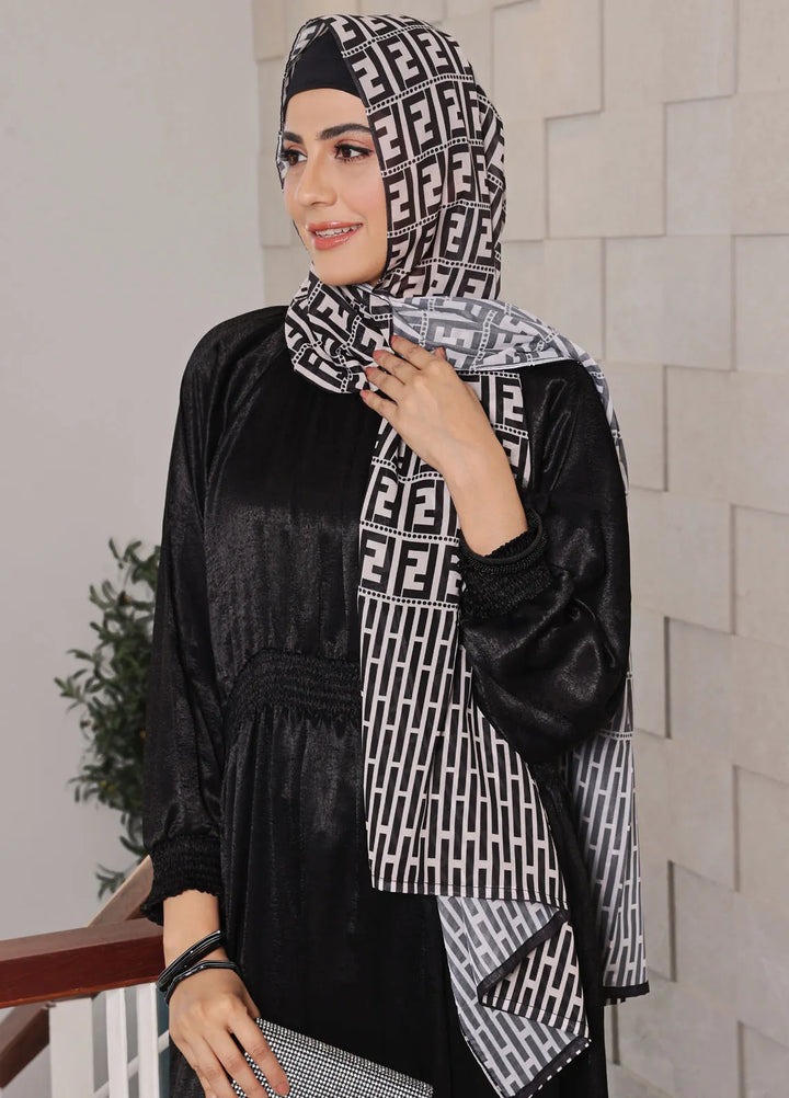 The Great Master (TGM)  Georgette Front Open Style Abaya Aiza