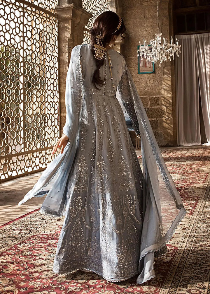 The Mughal Queen by Asim Jofa Embroidered Chiffon Unstitched Suit 3 Piece AJ23MQ AJMQ-08 - Eid Collection