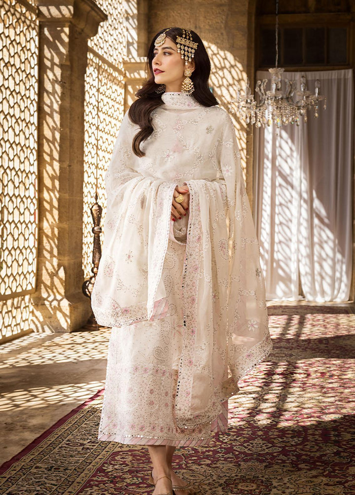 The Mughal Queen by Asim Jofa Embroidered Cotton Suits Unstitched 3 Piece AJ23MQ AJMQ-02 - Eid Collection