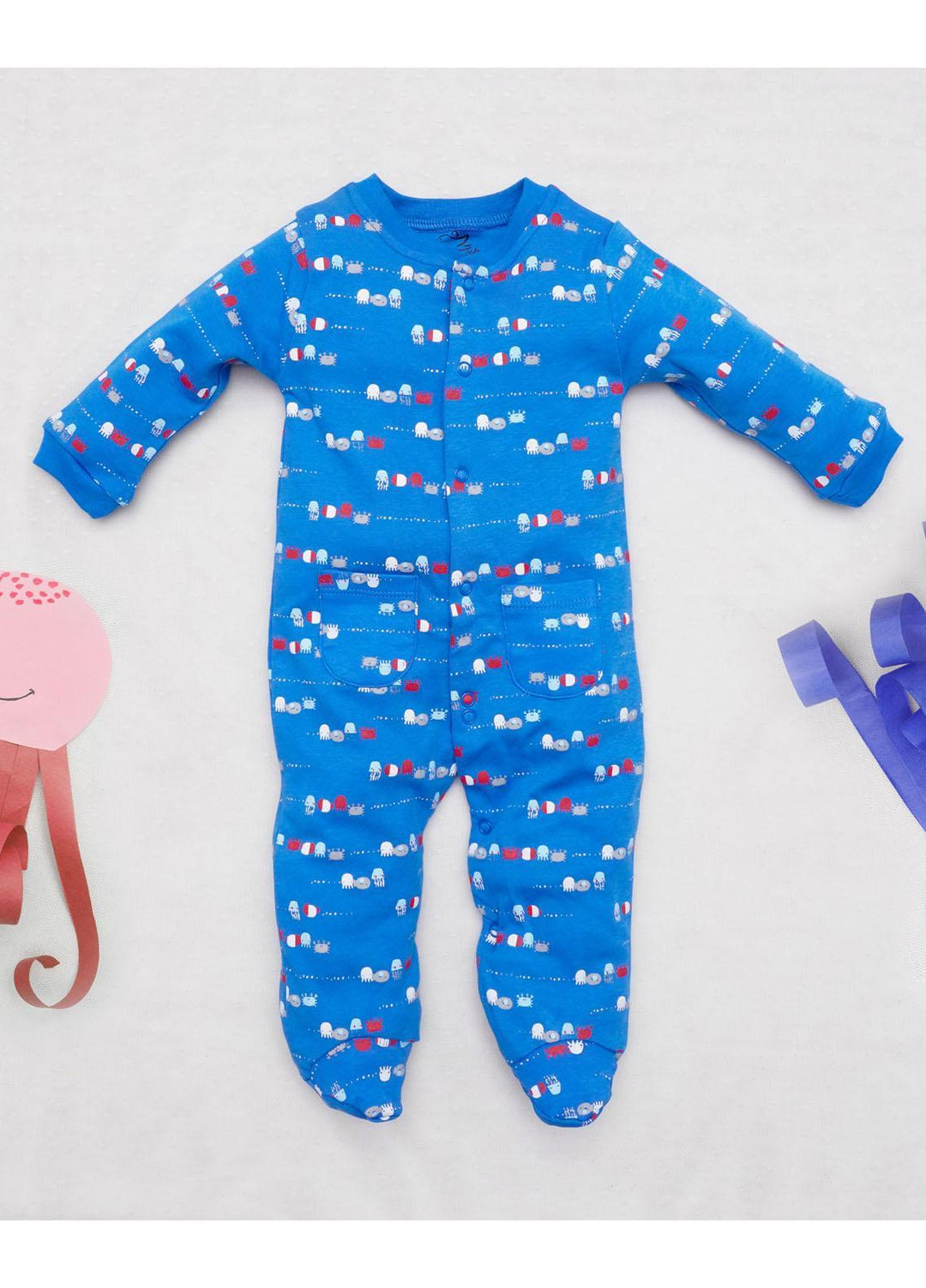 The Nest Cotton Fancy Full Length Sleeping Suit for Boys -  MY LITTLE OCTOPI SLEEPING SUIT