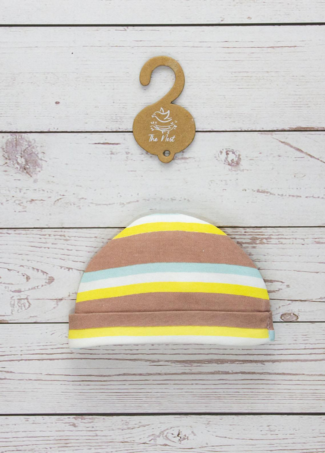The Nest  Cotton Cap 1 Piece Baby Stripe Cap - Kids Clothing