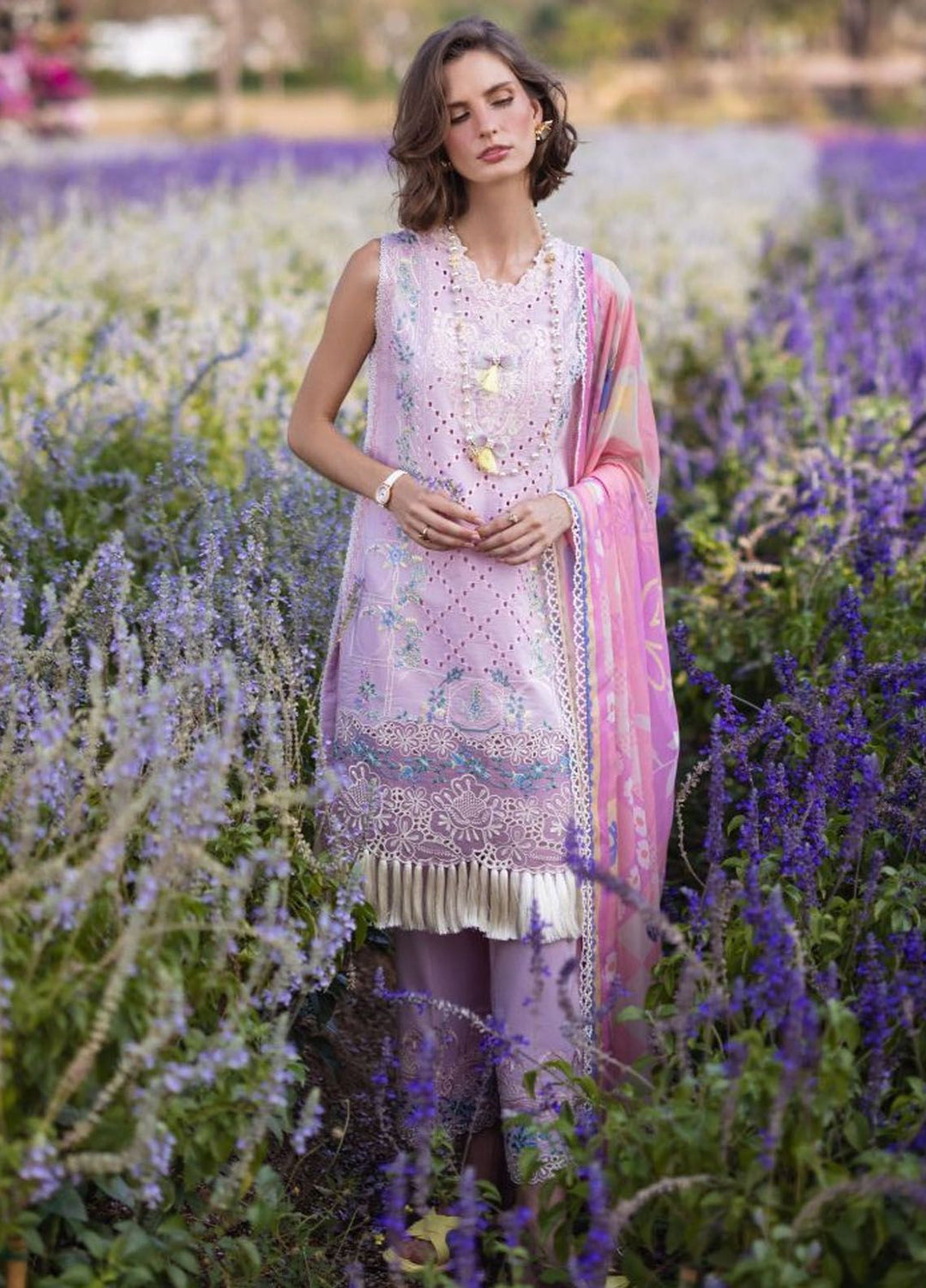 The Secret Garden by Mushq Embroidered Lawn Suits Unstitched 3 Piece MQ24SG D-6B Gerbera - Summer Collection