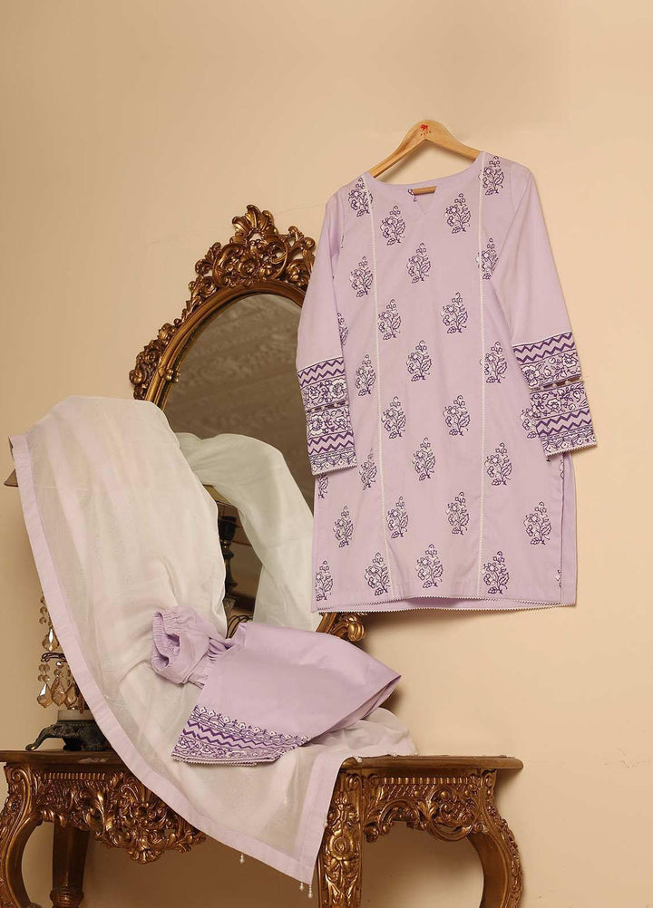The Woven Palace Casual Pret  Cotton 3 Piece TWP-B003 LAVISH LILAC