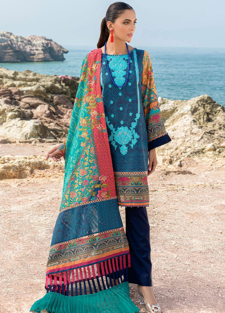 The Woven Palace Embroidered Khaddar Suits Unstitched 3 Piece TWP22K WPK22UN-BL001 ALANA - Winter Collection