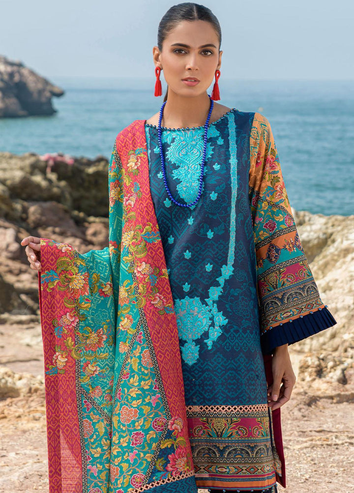 The Woven Palace Embroidered Khaddar Suits Unstitched 3 Piece TWP22K WPK22UN-BL001 ALANA - Winter Collection