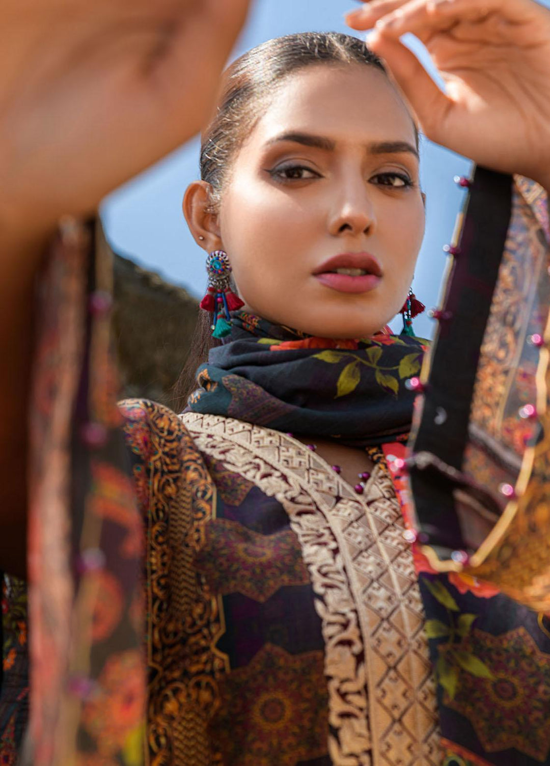 The Woven Palace Embroidered Khaddar Suits Unstitched 3 Piece TWP22K WPK22UN-BL004 VERENA - Winter Collection