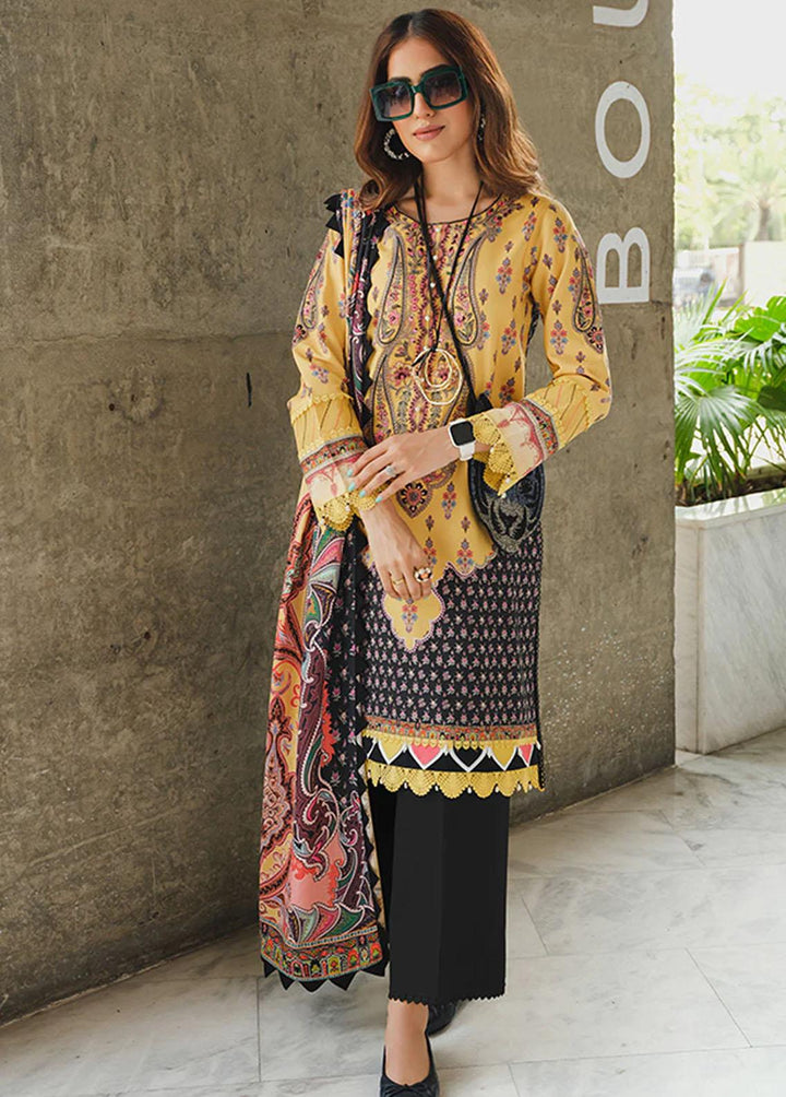 The Winter Affair By Rang Rasiya Embroidered Linen Suits Unstitched 3 Piece RR22WA 17 Meer - Winter Collection