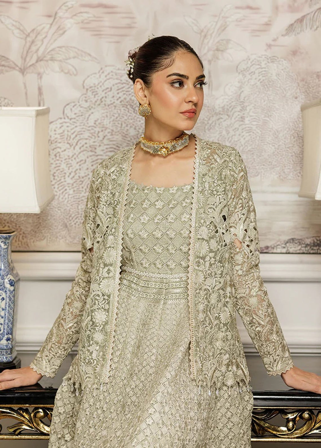 Thread and Motifs Pret Embroidered Organza 3 Piece 9280