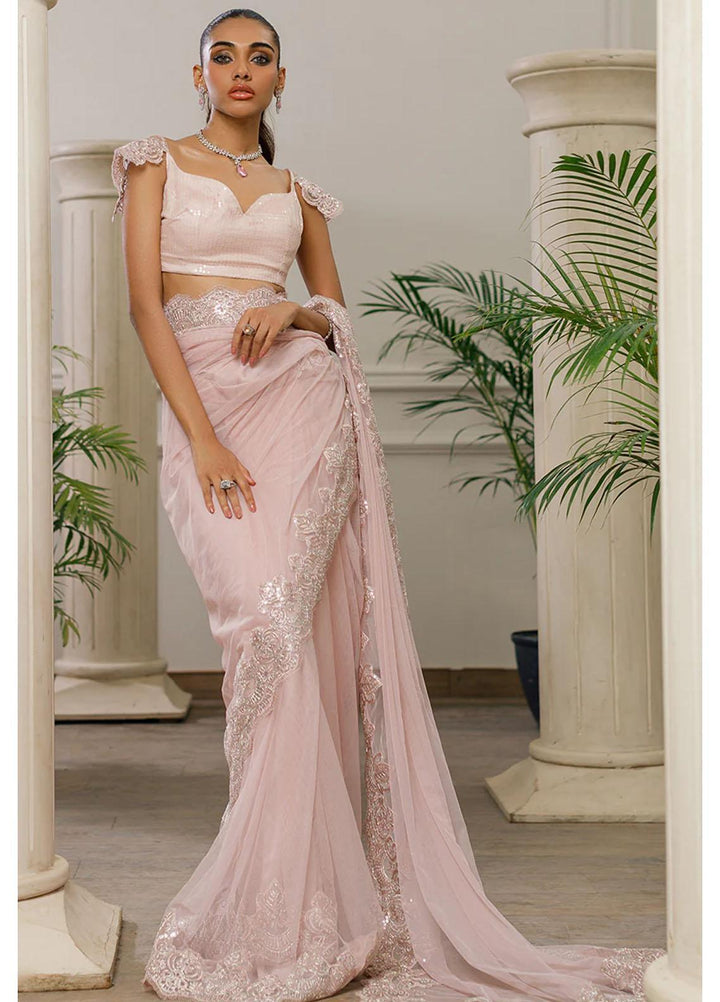 Threads & Motifs Luxury Pret  Net Saree 8237