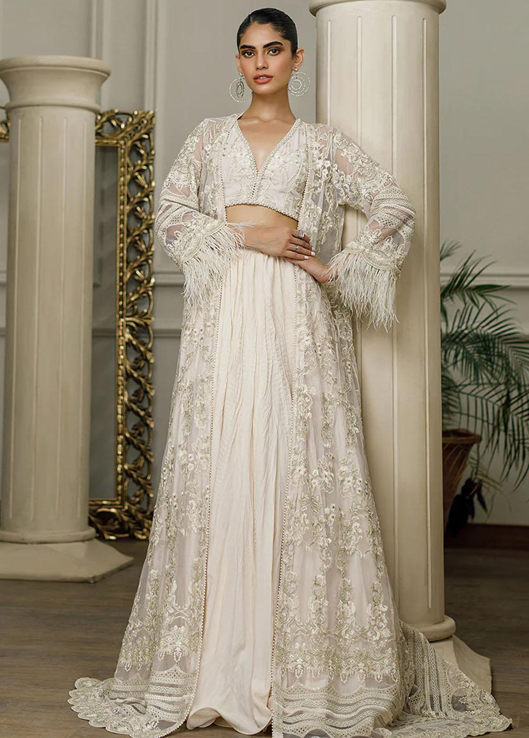 Threads & Motifs Pret Embroidered Net Jacket Dress 8273.2