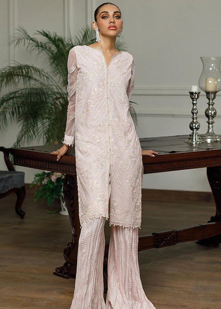 Threads & Motifs Pret Embroidered Net Gharara Dress 8338