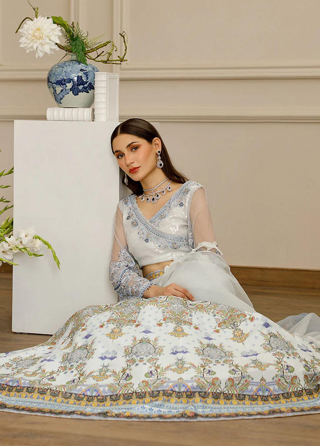 Threads & Motifs Pret Formal Wear Net 2 Piece Suit 8399 Sanaulla Store Threads & Motifs Pret Formal Wear Net 2 Piece Suit 8399 Sanaulla Store